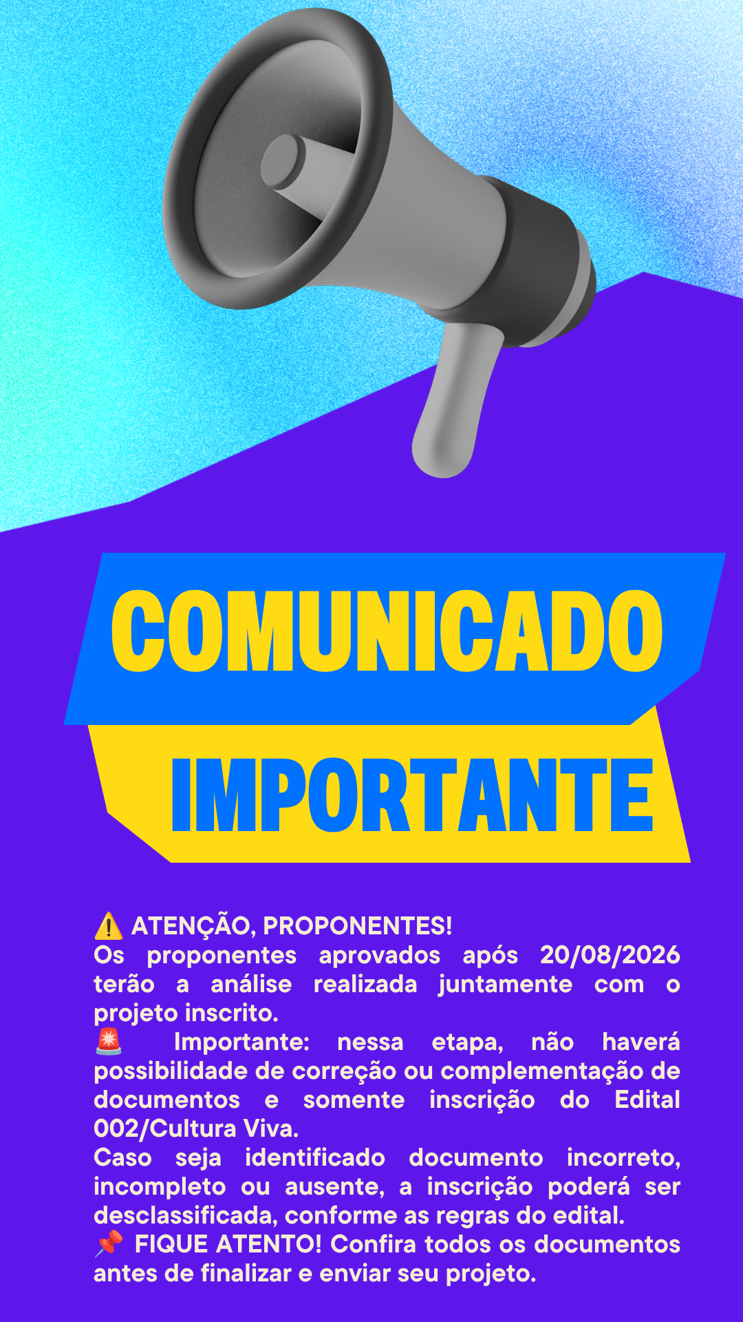 Aviso - Proponentes !!!!